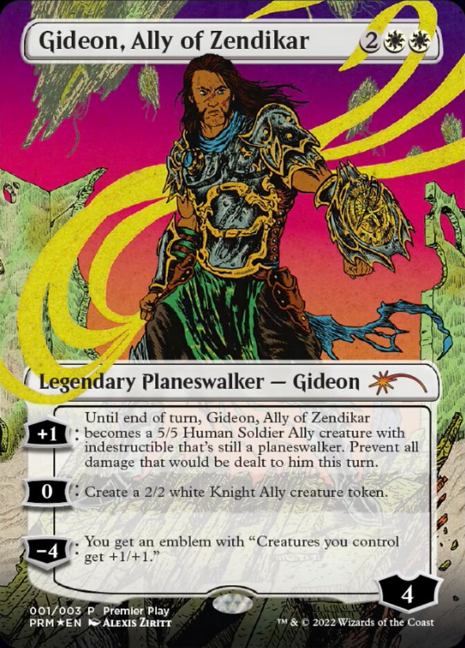 Gideon, Ally of Zendikar (Borderless) [Regional Championship Qualifiers 2022] | Kessel Run Games Inc. 