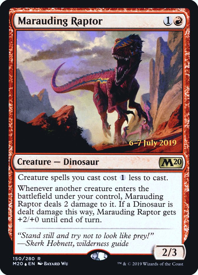 Marauding Raptor [Core Set 2020 Prerelease Promos] | Kessel Run Games Inc. 