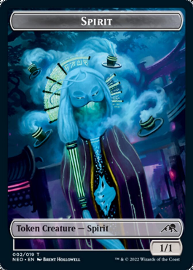 Spirit (002) // Construct (006) Double-Sided Token [Kamigawa: Neon Dynasty Tokens] | Kessel Run Games Inc. 