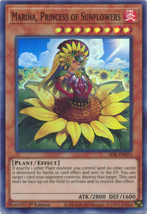 Marina, Princess of Sunflowers [SESL-EN053] Super Rare | Kessel Run Games Inc. 