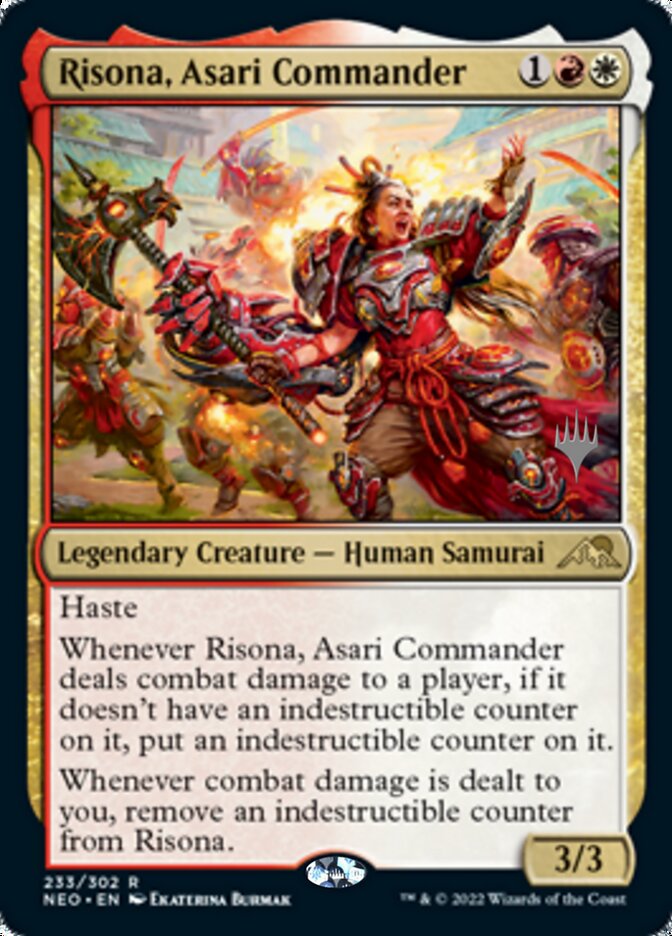 Risona, Asari Commander (Promo Pack) [Kamigawa: Neon Dynasty Promos] | Kessel Run Games Inc. 