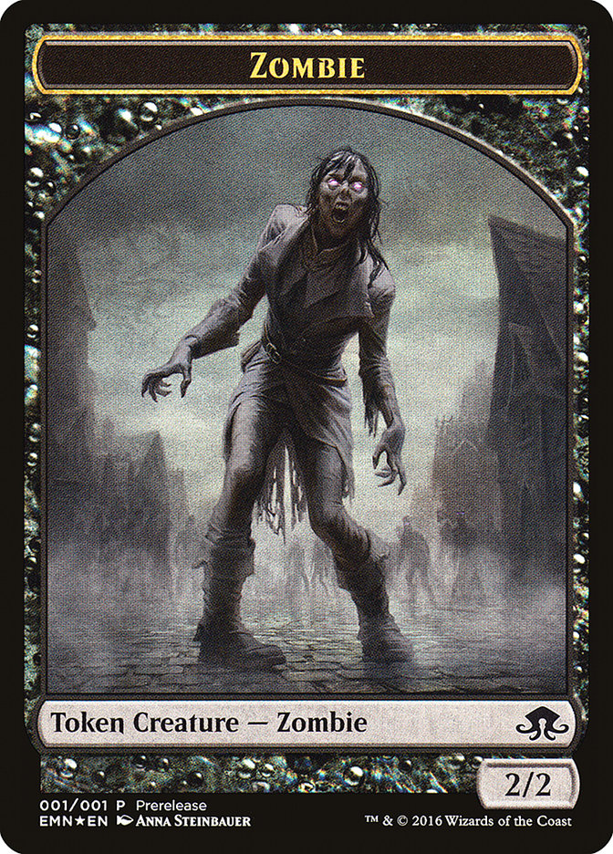 Zombie // Zombie Double-Sided Token [Eldritch Moon Prerelease Promos] | Kessel Run Games Inc. 