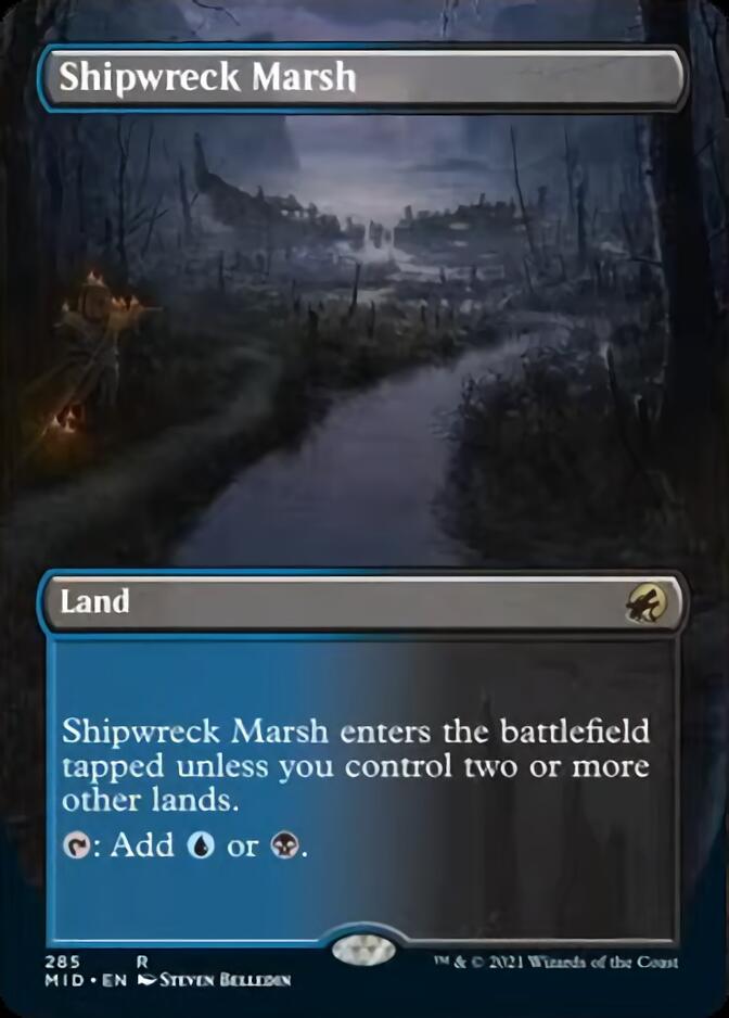 Shipwreck Marsh (Borderless Alternate Art) [Innistrad: Midnight Hunt] | Kessel Run Games Inc. 