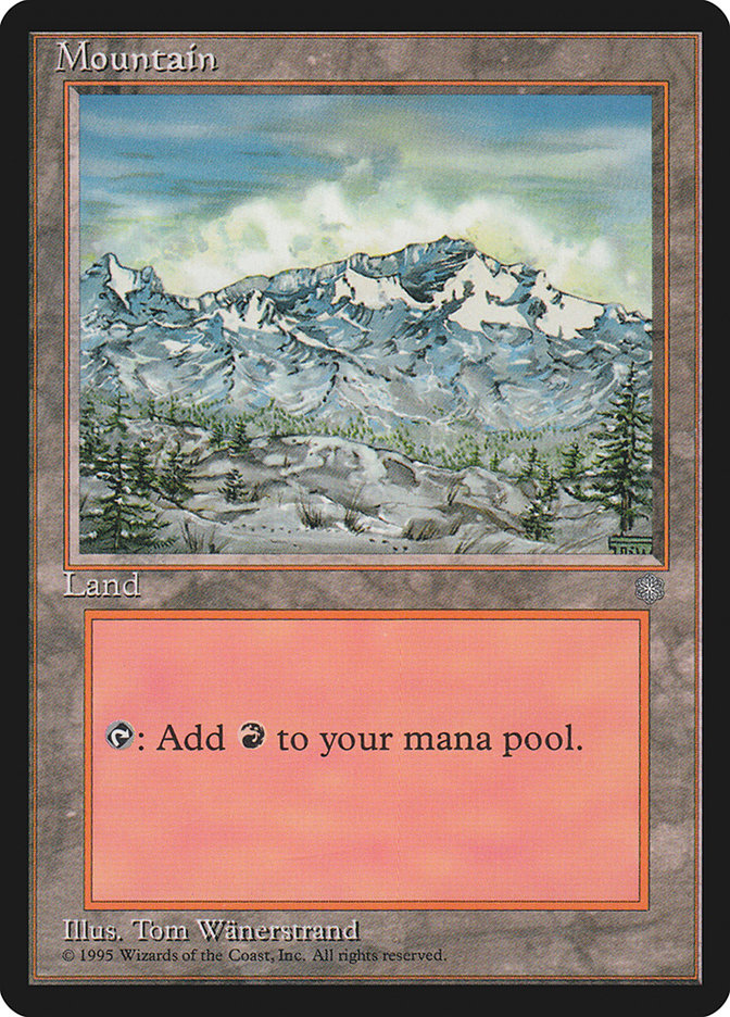 Mountain (Trees Visible / Signature on Right) [Ice Age] | Kessel Run Games Inc. 