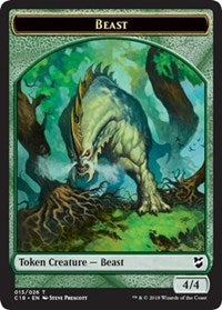 Beast (013) // Plant Double-Sided Token [Commander 2018 Tokens] | Kessel Run Games Inc. 