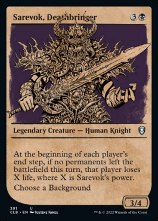 Sarevok, Deathbringer (Showcase) [Commander Legends: Battle for Baldur's Gate] | Kessel Run Games Inc. 