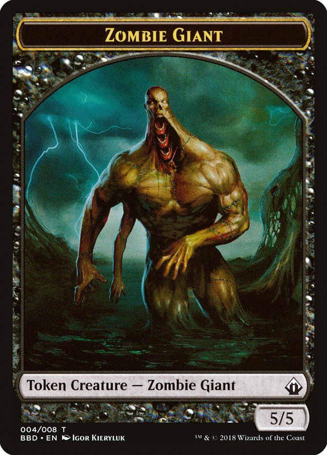 Zombie Giant Token [Battlebond Tokens] | Kessel Run Games Inc. 
