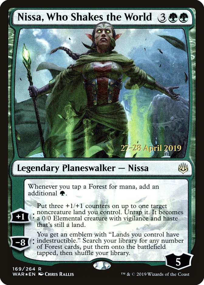 Nissa, Who Shakes the World [War of the Spark Prerelease Promos] | Kessel Run Games Inc. 