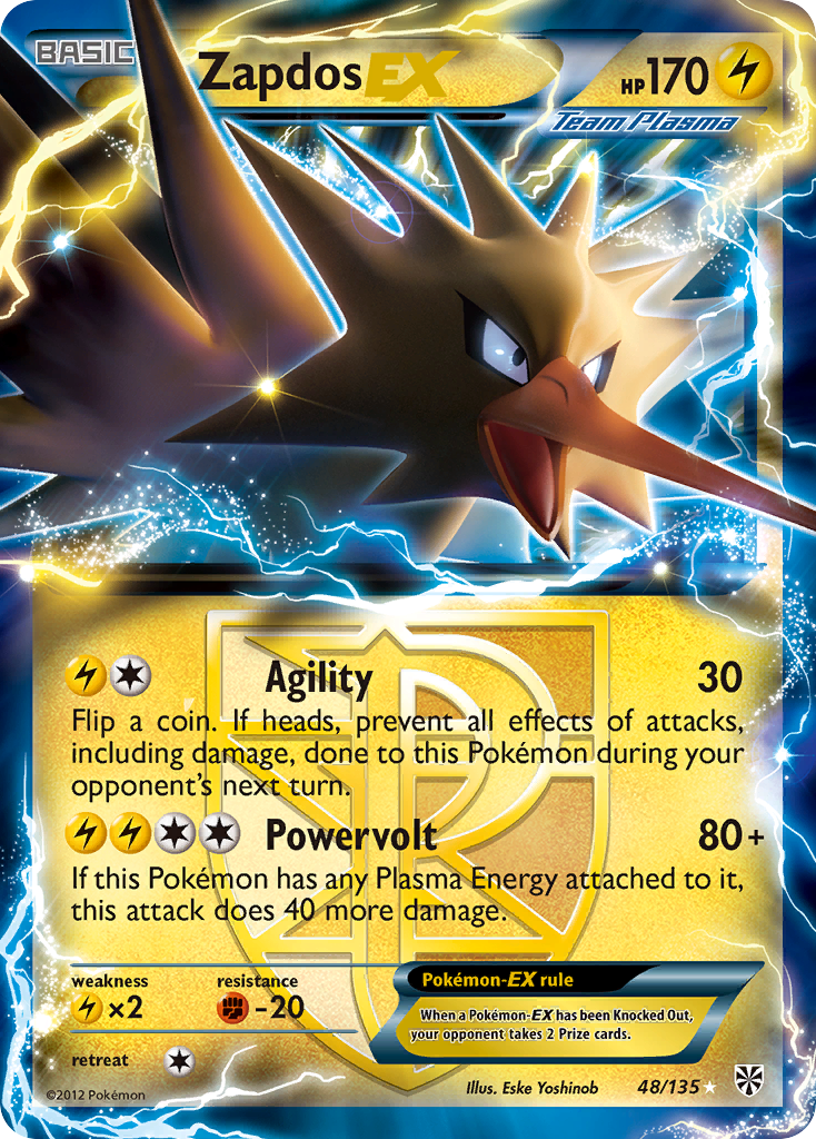 Zapdos EX (48/135) [Black & White: Plasma Storm] | Kessel Run Games Inc. 