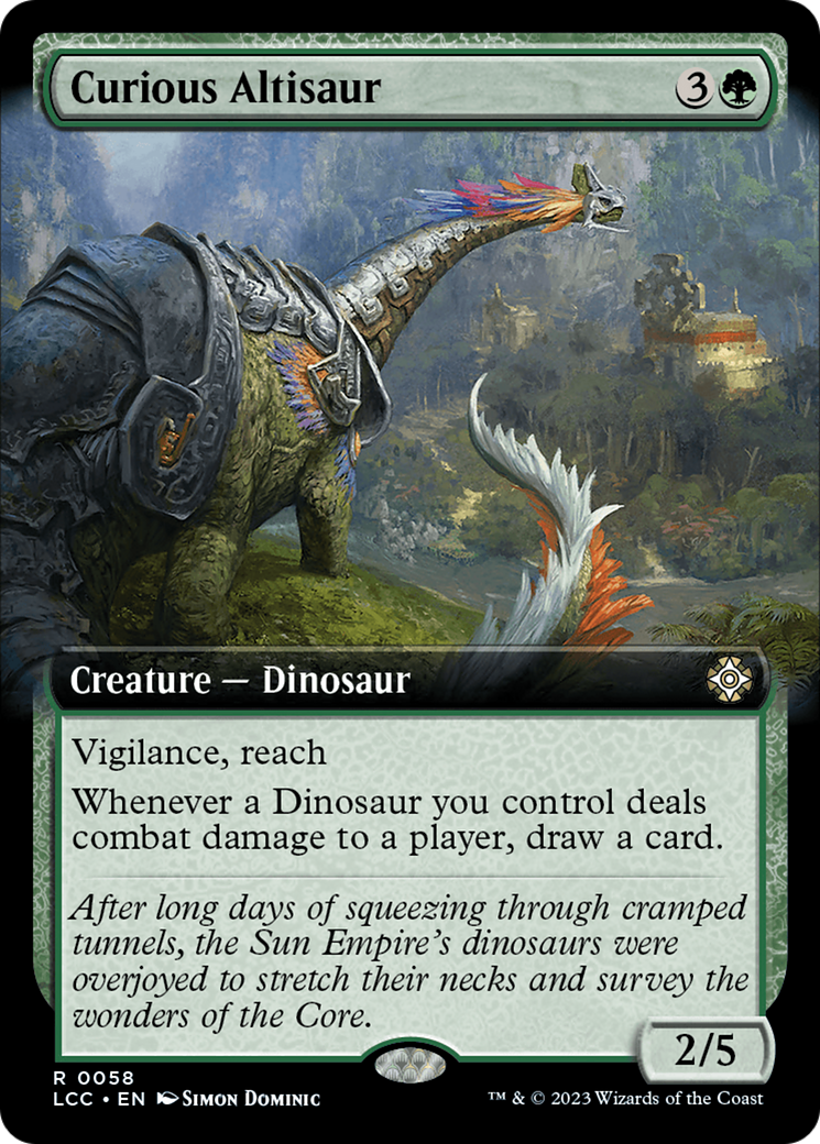 Curious Altisaur (Extended Art) [The Lost Caverns of Ixalan Commander] | Kessel Run Games Inc. 