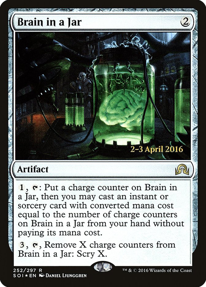 Brain in a Jar [Shadows over Innistrad Prerelease Promos] | Kessel Run Games Inc. 