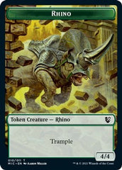 Rhino // Wolf Double-Sided Token [Innistrad: Midnight Hunt Commander Tokens] | Kessel Run Games Inc. 