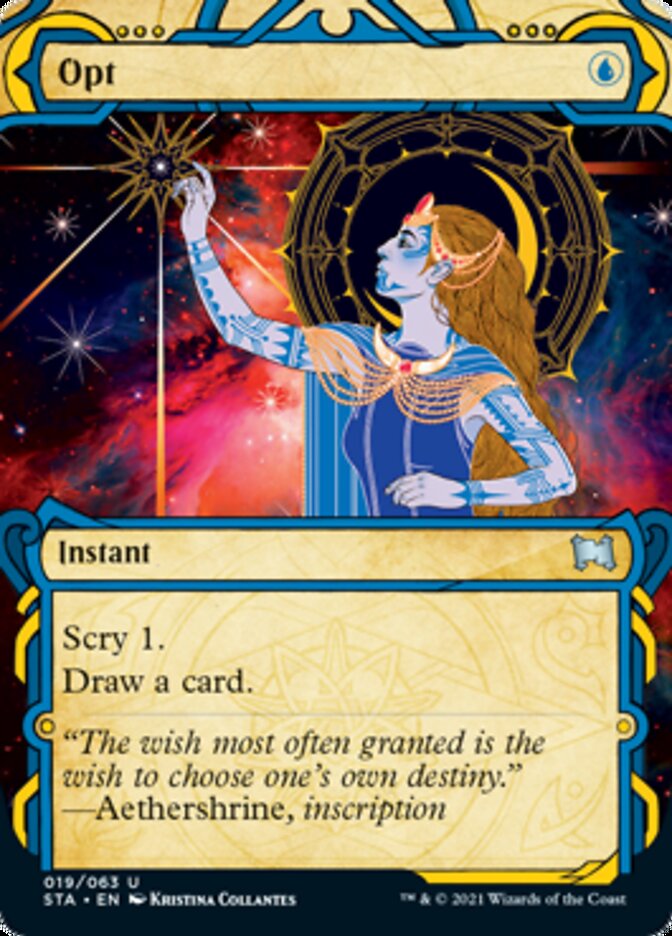 Opt (Foil Etched) [Strixhaven: School of Mages Mystical Archive] | Kessel Run Games Inc. 