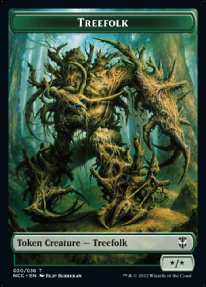 Treefolk // Spider Double-Sided Token [Streets of New Capenna Commander Tokens] | Kessel Run Games Inc. 