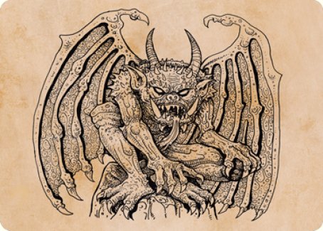 Cloister Gargoyle (Showcase) Art Card [Dungeons & Dragons: Adventures in the Forgotten Realms Art Series] | Kessel Run Games Inc. 