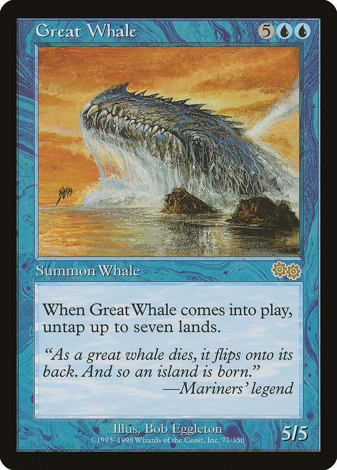 Great Whale [Urza's Saga] | Kessel Run Games Inc. 
