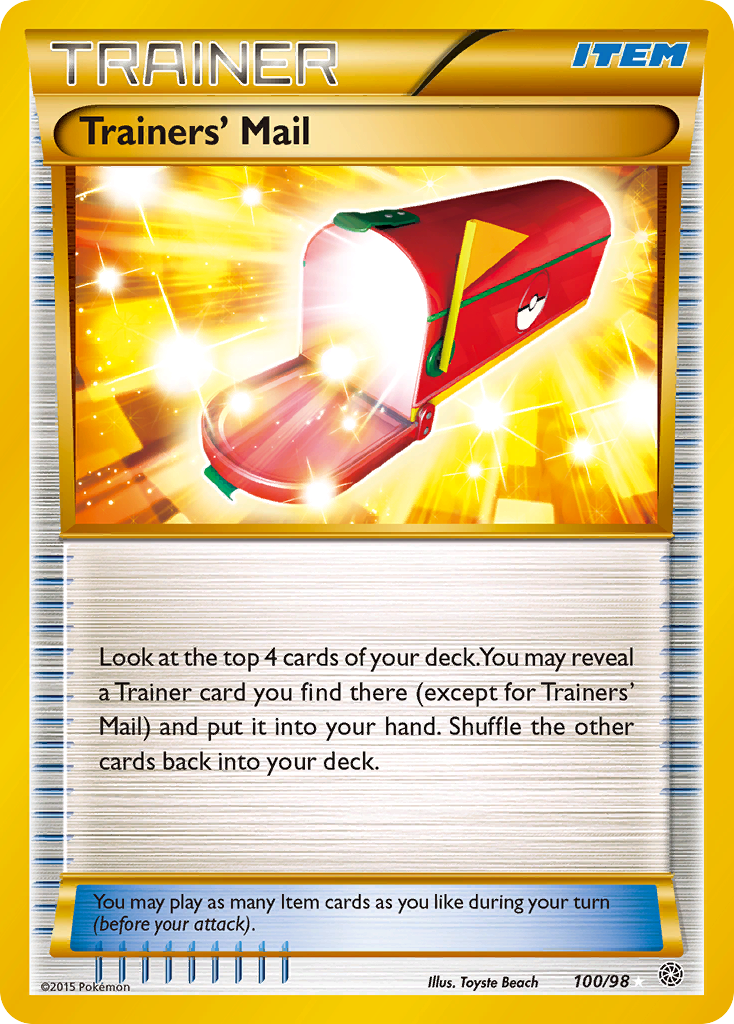 Trainers' Mail (100/98) [XY: Ancient Origins] | Kessel Run Games Inc. 