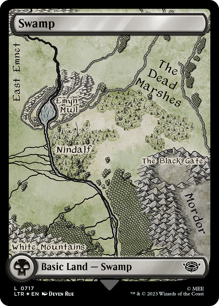Swamp (0717) (Surge Foil) [The Lord of the Rings: Tales of Middle-Earth] | Kessel Run Games Inc. 