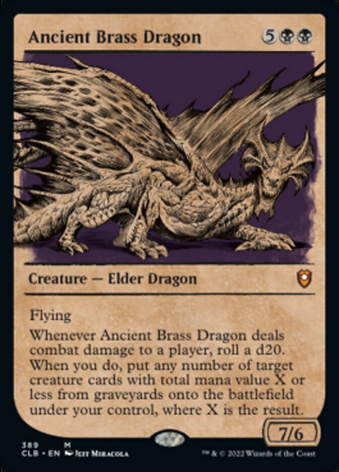 Ancient Brass Dragon (Showcase) [Commander Legends: Battle for Baldur's Gate] | Kessel Run Games Inc. 