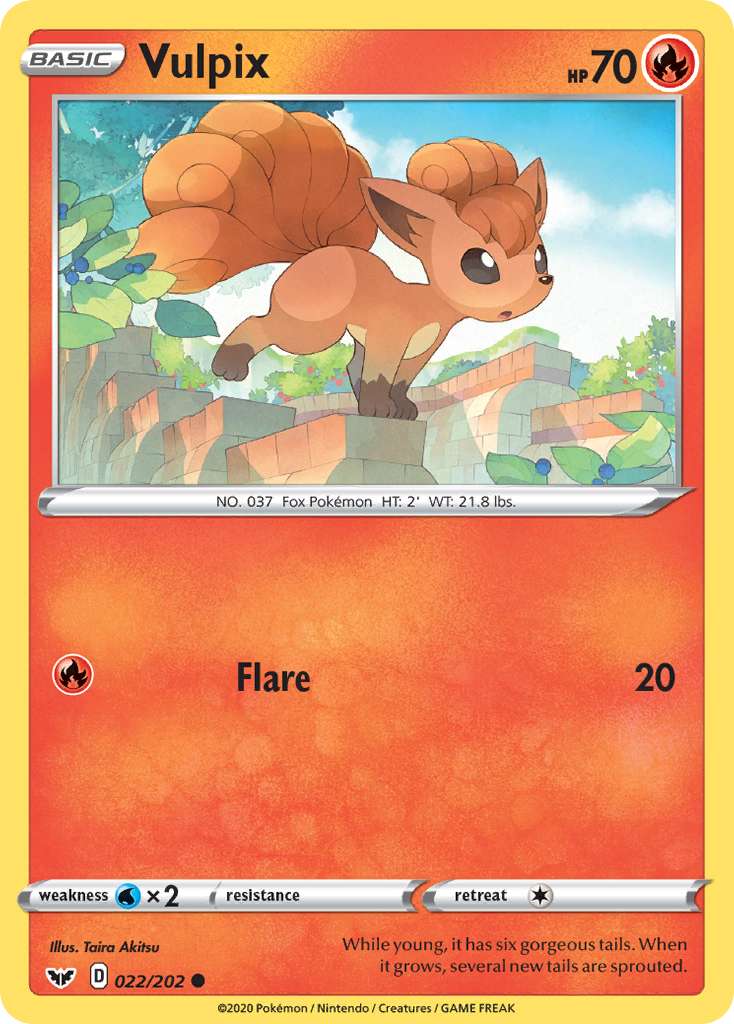 Vulpix (022/202) [Sword & Shield: Base Set] | Kessel Run Games Inc. 