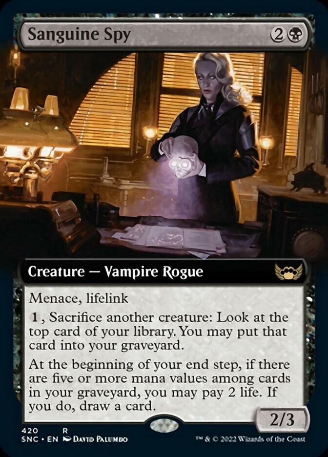 Sanguine Spy (Extended Art) [Streets of New Capenna] | Kessel Run Games Inc. 
