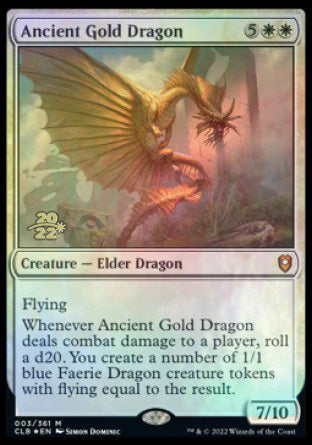 Ancient Gold Dragon [Commander Legends: Battle for Baldur's Gate Prerelease Promos] | Kessel Run Games Inc. 