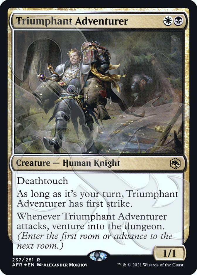 Triumphant Adventurer (Ampersand Promo) [Dungeons & Dragons: Adventures in the Forgotten Realms Promos] | Kessel Run Games Inc. 