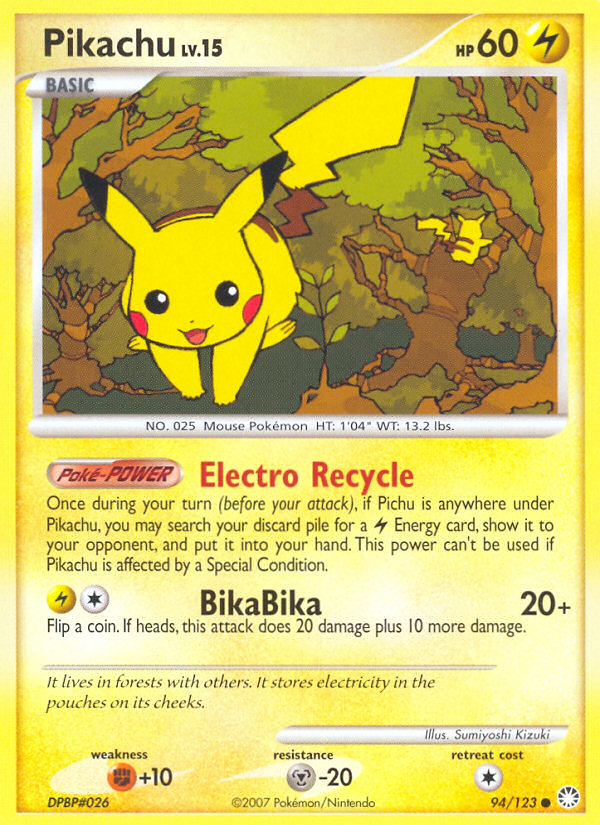 Pikachu (94/123) [Diamond & Pearl: Mysterious Treasures] | Kessel Run Games Inc. 