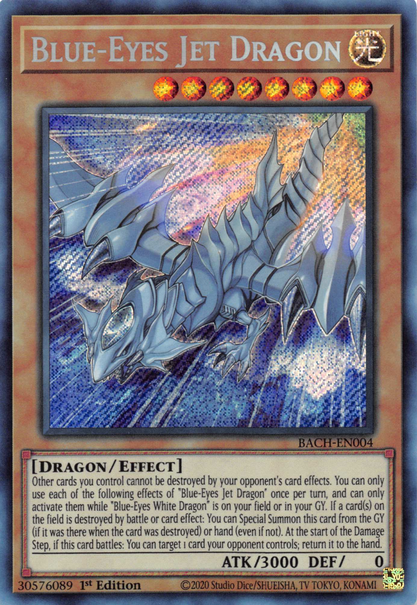 Blue-Eyes Jet Dragon [BACH-EN004] Starlight Rare | Kessel Run Games Inc. 