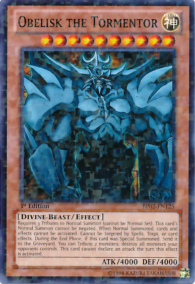 Obelisk the Tormentor [BP02-EN125] Mosaic Rare | Kessel Run Games Inc. 