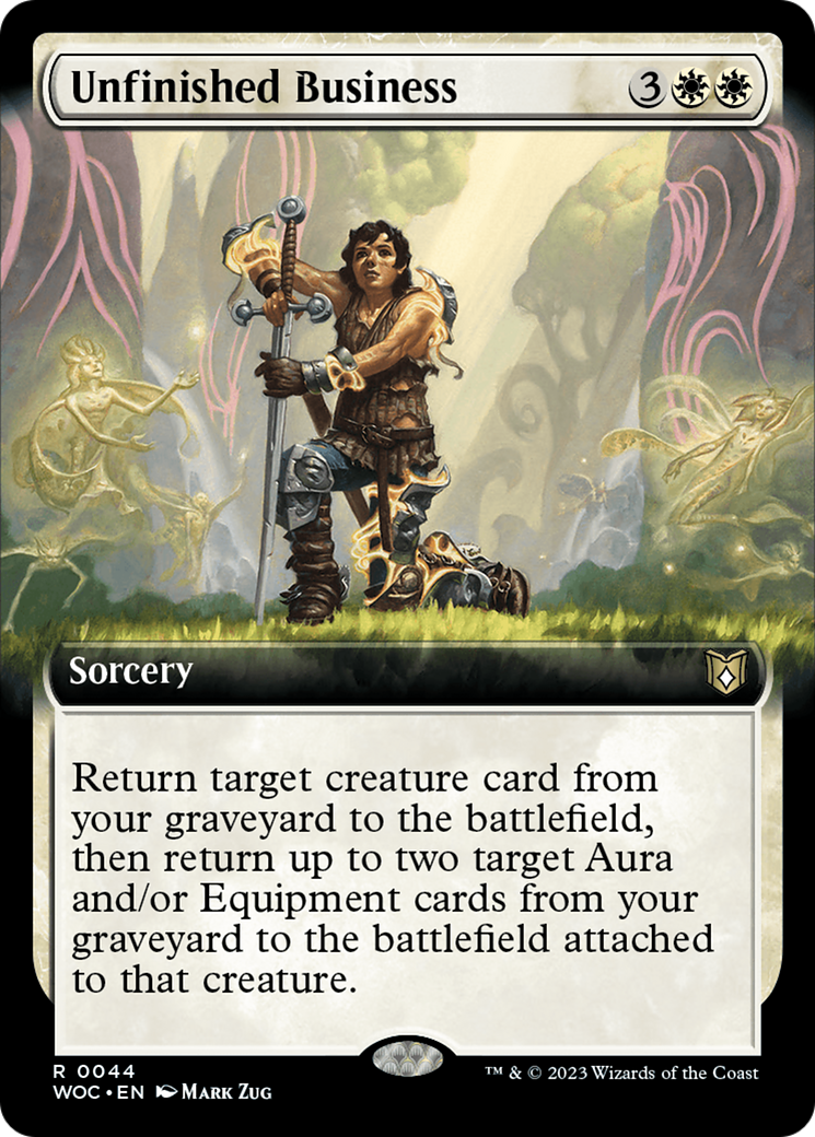 Unfinished Business (Extended Art) [Wilds of Eldraine Commander] | Kessel Run Games Inc. 