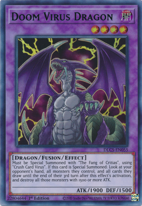 Doom Virus Dragon (Blue) [DLCS-EN055] Ultra Rare | Kessel Run Games Inc. 