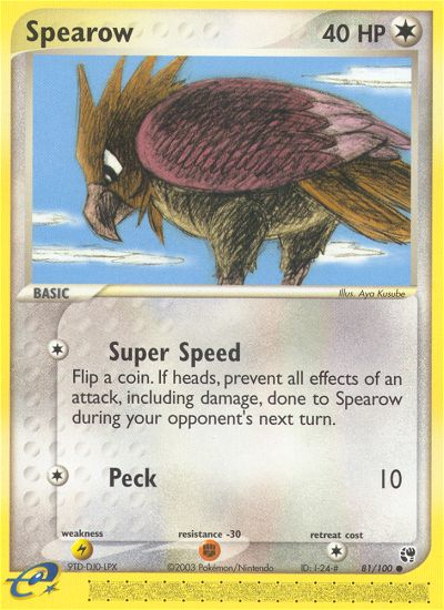 Spearow (81/100) [EX: Sandstorm] | Kessel Run Games Inc. 