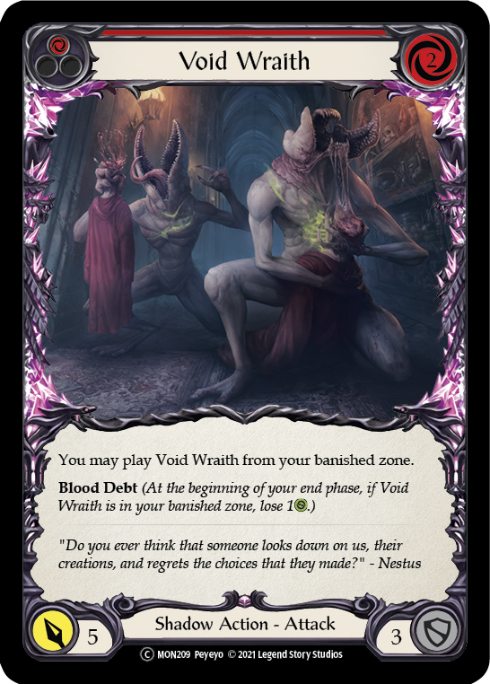 Void Wraith (Red) [U-MON209-RF] (Monarch Unlimited)  Unlimited Rainbow Foil | Kessel Run Games Inc. 