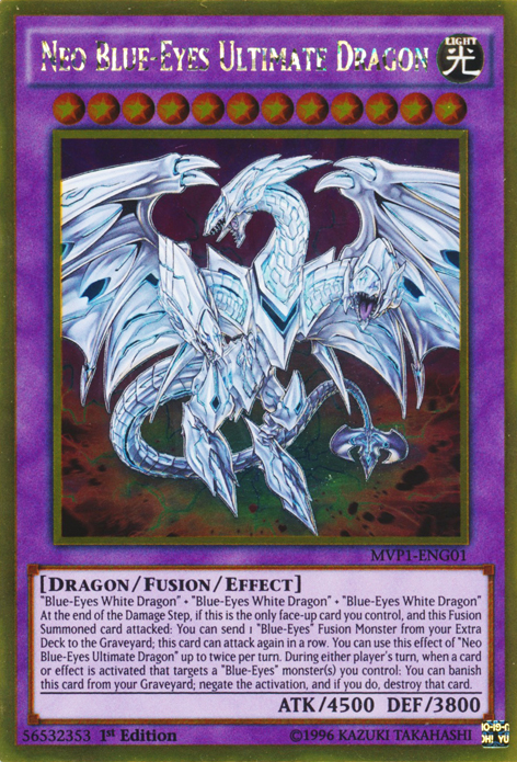 Neo Blue-Eyes Ultimate Dragon [MVP1-ENG01] Gold Rare | Kessel Run Games Inc. 