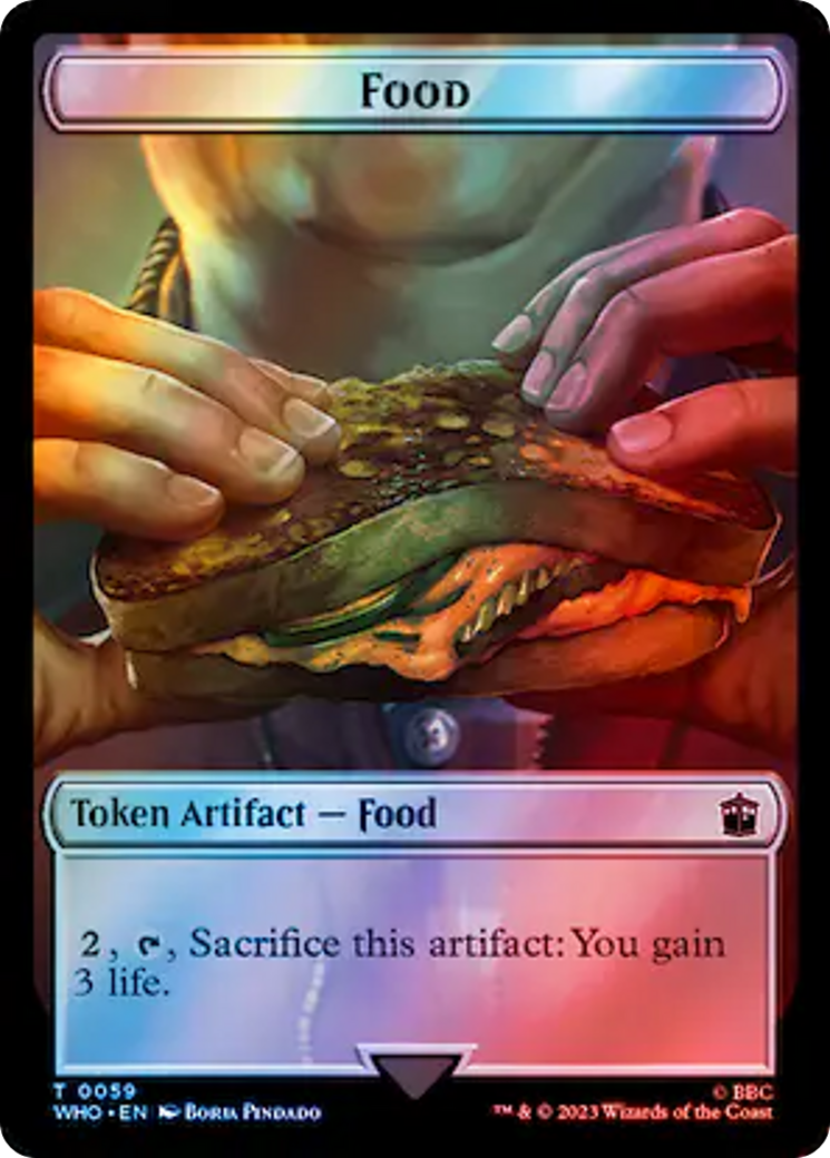 Alien // Food (0059) Double-Sided Token (Surge Foil) [Doctor Who Tokens] | Kessel Run Games Inc. 