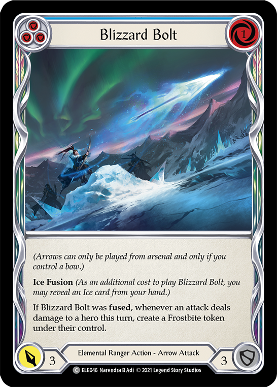 Blizzard Bolt (Blue) [ELE046] (Tales of Aria)  1st Edition Normal | Kessel Run Games Inc. 