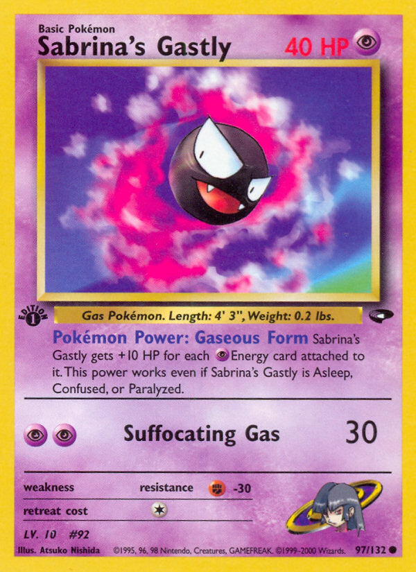 Sabrina's Gastly (97/132) [Gym Challenge 1st Edition] | Kessel Run Games Inc. 