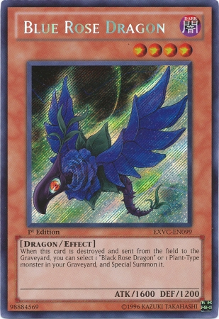 Blue Rose Dragon [EXVC-EN099] Secret Rare | Kessel Run Games Inc. 