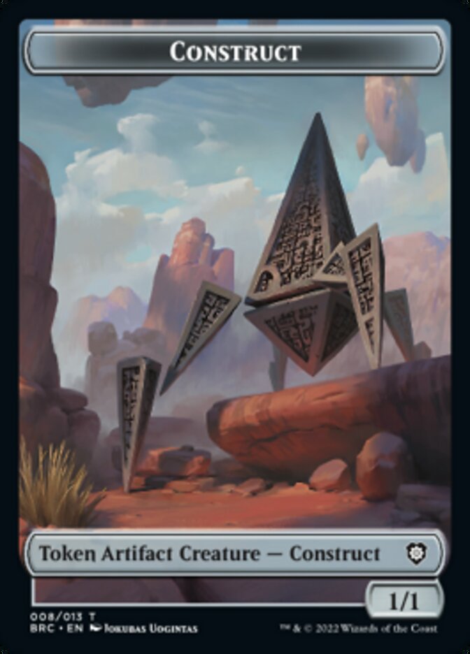 Construct (008) // Phyrexian Myr Double-Sided Token [The Brothers' War Commander Tokens] | Kessel Run Games Inc. 