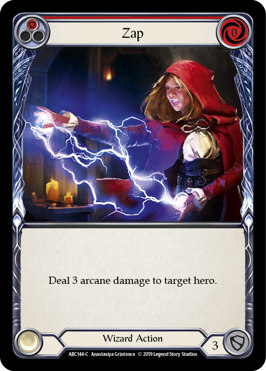 Zap (Red) [ARC144-C] (Arcane Rising)  1st Edition Rainbow Foil | Kessel Run Games Inc. 