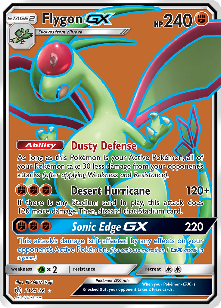 Flygon GX (218/236) [Sun & Moon: Cosmic Eclipse] | Kessel Run Games Inc. 