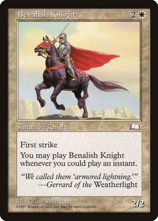 Benalish Knight [Weatherlight] | Kessel Run Games Inc. 