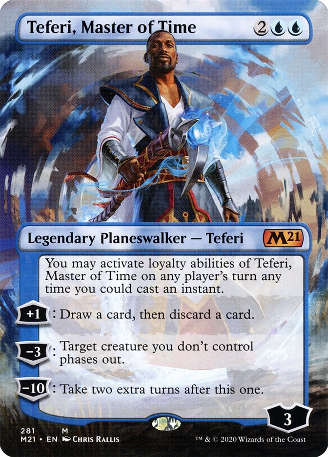 Teferi, Master of Time (Borderless) [Core Set 2021] | Kessel Run Games Inc. 