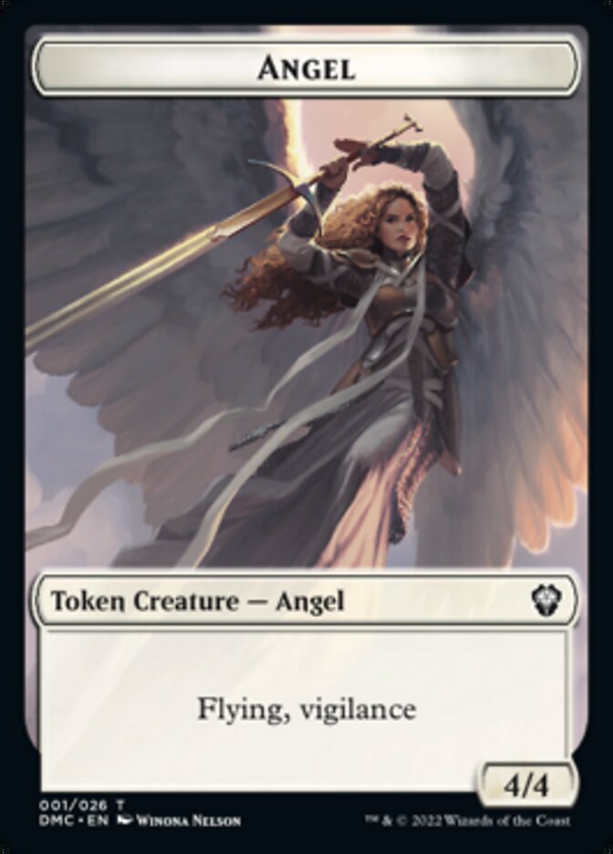 Bird (002) // Angel Double-Sided Token [Dominaria United Tokens] | Kessel Run Games Inc. 