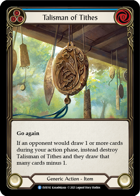 Talisman of Tithes [EVR192] (Everfest)  1st Edition Normal | Kessel Run Games Inc. 