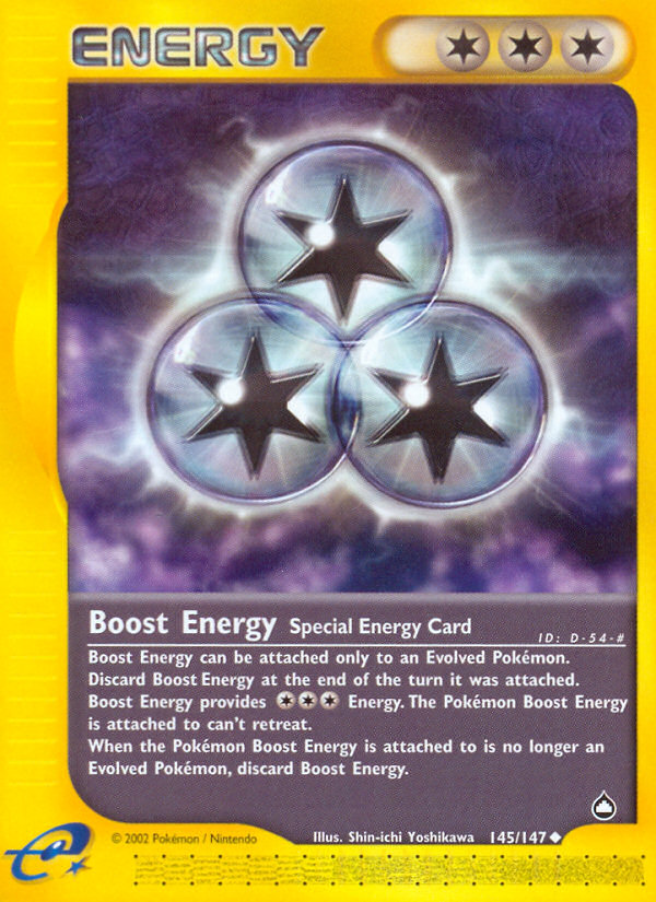 Boost Energy (145/147) [Aquapolis] | Kessel Run Games Inc. 