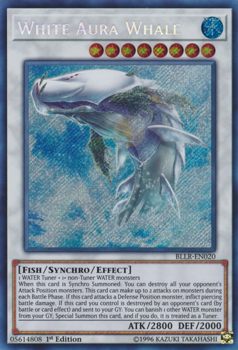 White Aura Whale [BLLR-EN020] Secret Rare | Kessel Run Games Inc. 