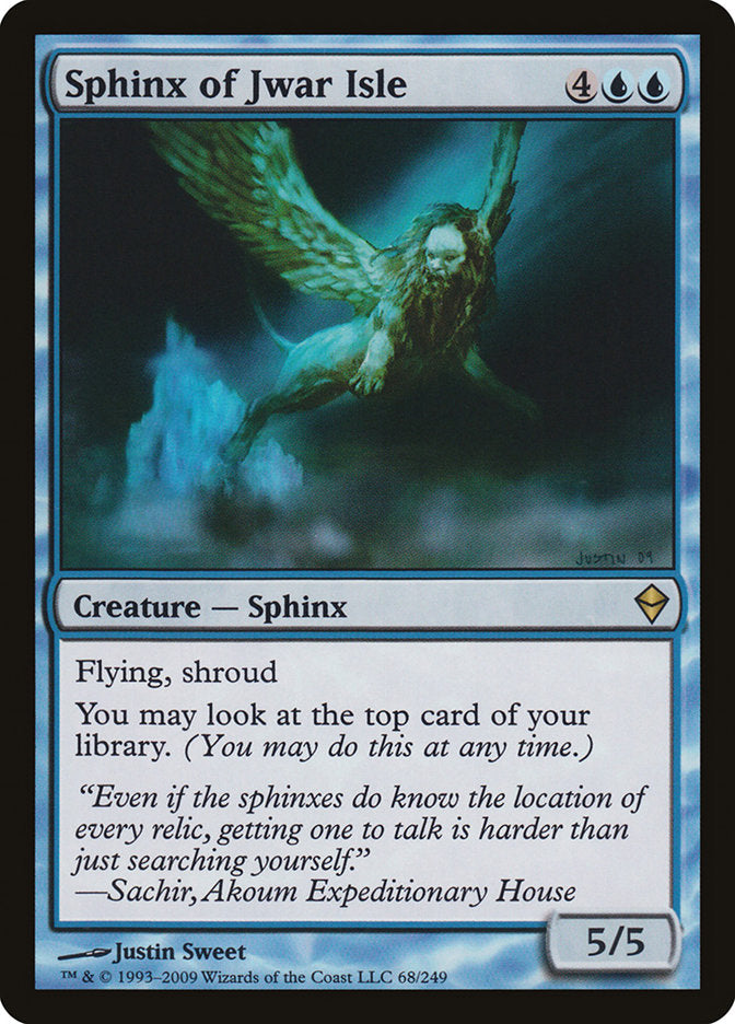 Sphinx of Jwar Isle [Zendikar] | Kessel Run Games Inc. 