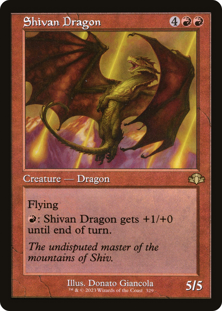 Shivan Dragon (Retro) [Dominaria Remastered] | Kessel Run Games Inc. 